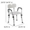 Flash Furniture 15" L, Aluminum, White Quick Release Bath Chair DC-HY3523L-WH-GG - alternate 6